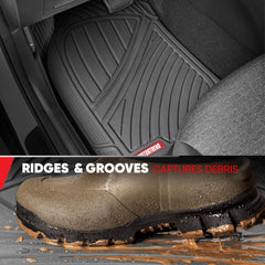 Durable polymerized rubber construction resists cracking and deformation.
