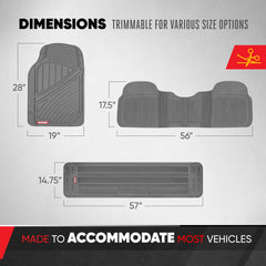 Motor Trend spill protection mat captures mud, spills and debris.