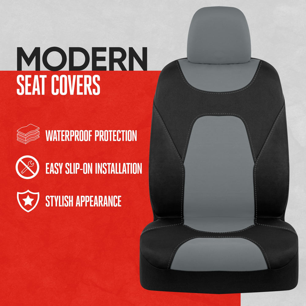 Motor Trend AquaShield universal-fit front seats demonstrate versatile protection for cars, trucks, SUVs, and vans