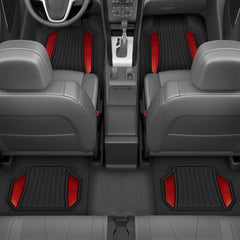 Rear view of Motor Trend ChromeTech mat with full coverage and non-slip backing