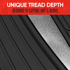 Heavy-duty rubber construction withstands mud and spills.