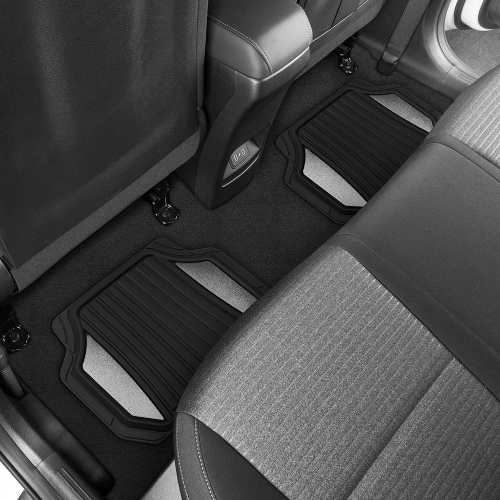 Trim-to-fit design tailors mats to your vehicle's dimensions.