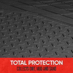 Motor Trend FlexTough no-slip bottom keeps mat in place during drives.