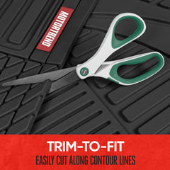 Motor Trend FlexTough non-slip bottom keeps mats in place for safer drives.