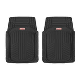 Motor Trend FlexTough Plus front mats in black contour protect against spills and debris.