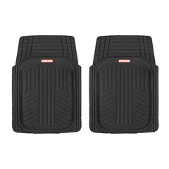Motor Trend FlexTough Plus front mats in black contour protect against spills and debris.