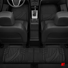 Motor Trend FlexTough deep-dish design traps moisture away from carpets.