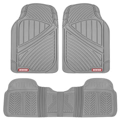 Motor Trend FlexTough front mat left view showing mud protection.