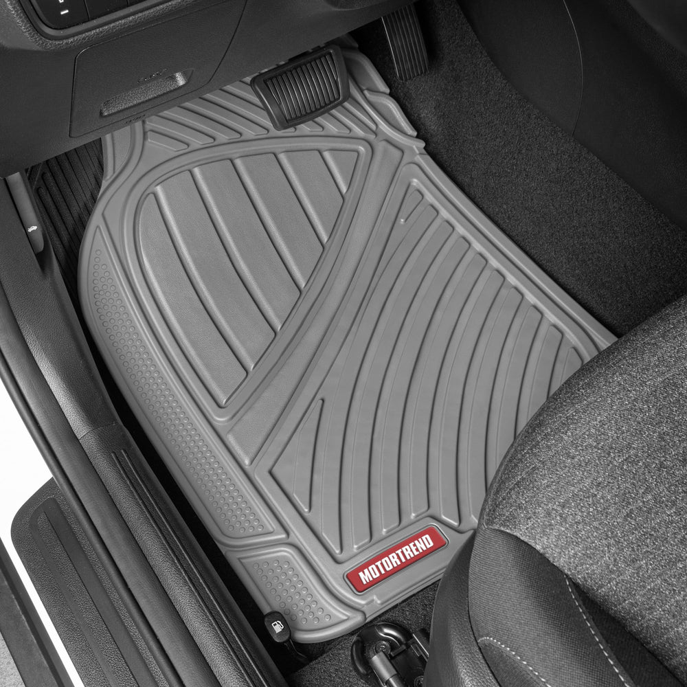 Motor Trend FlexTough front mat right side highlights trim-to-fit design.