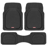 Motor Trend FlexTough front mats with deep dish catch spills and mud.