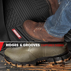 Motor Trend FlexTough non-slip bottom holds mats firmly in place on the floor.