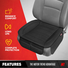 Motor Trend padded comfort cover adds cushioned support for daily seating