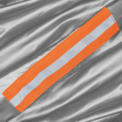 Motor Trend SafeKeeper reflective strips improve visibility in low light.