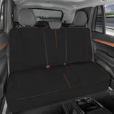 Motor Trend SpillGuard rear bench cover with red stitching protects seats from spills