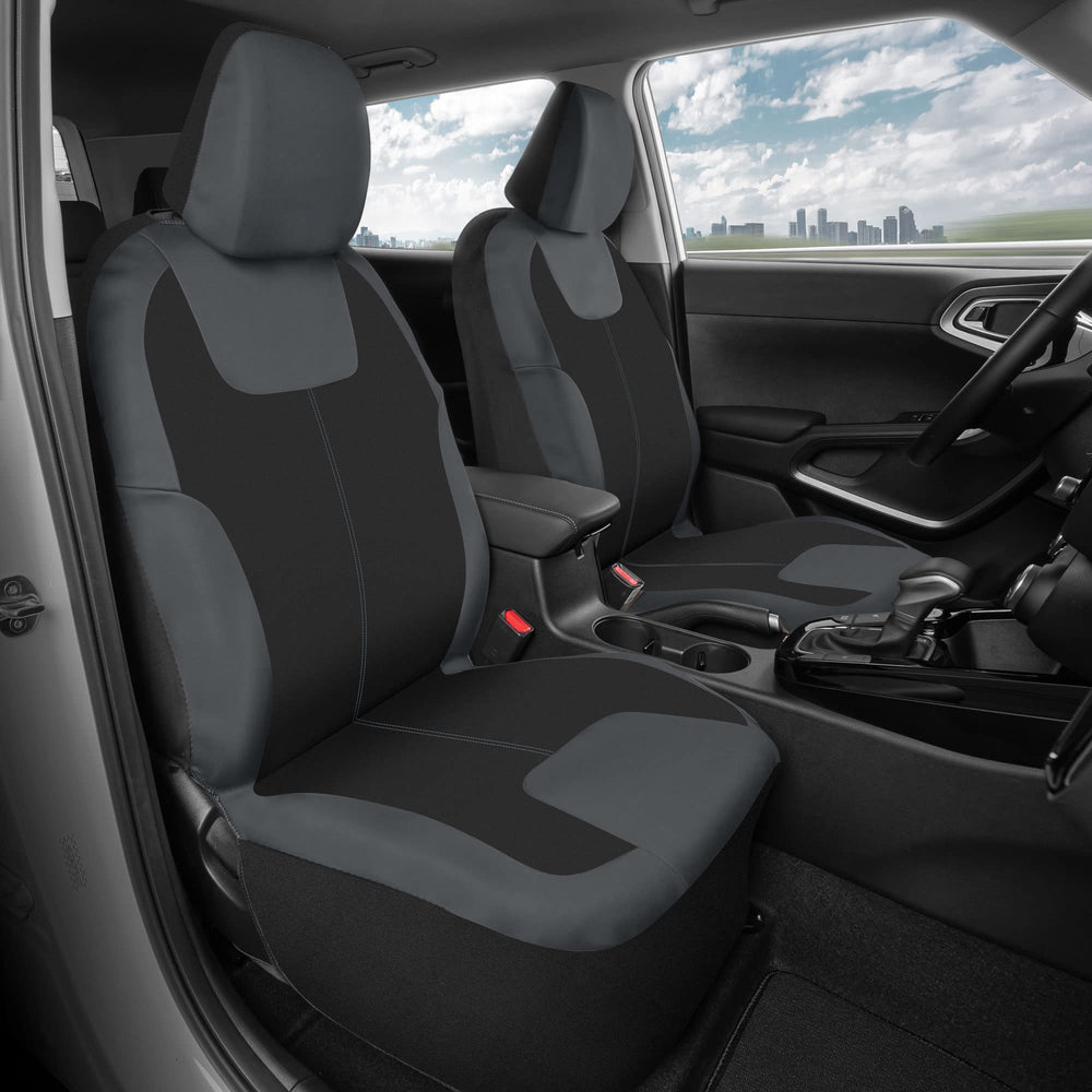 Motor Trend universal-fit front seat cover adapts to most cars, trucks, and SUVs.