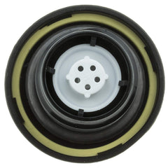 Close-up of the cap seal on MotoRad locking fuel cap.