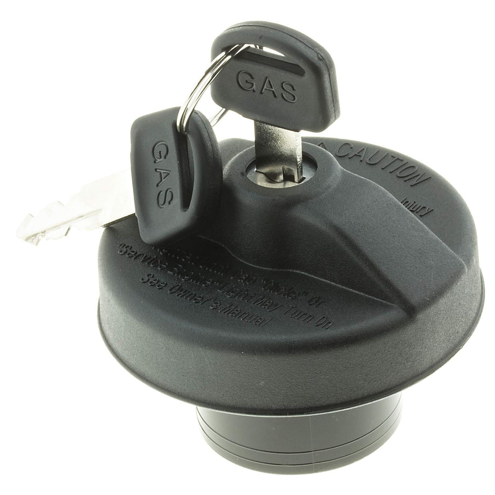 MotoRad MGC902 locking fuel cap front view, showing secure closure