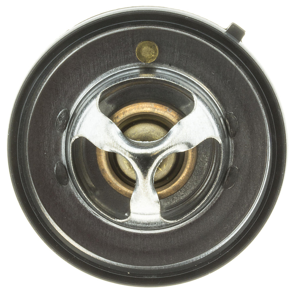 MotoRad thermostat under-hood installation view showing easy fit and clearance.