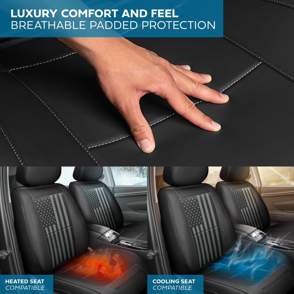 MotorBox heated-seat compatible Napa Leather cover for warm interior on cold days.