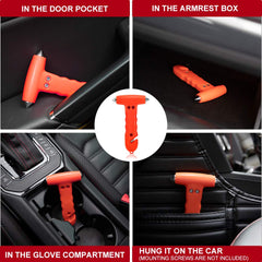 MOTORBUDDY high-visibility red tool for fast location in a crash.