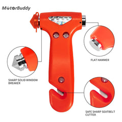 MOTORBUDDY red seatbelt cutter and window breaker in one tool