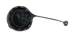 Motorcraft FC961 installed in a vehicle’s filler neck demonstrating easy push-in installation.
