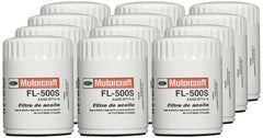 Motorcraft FL500SB12 12-pack oil filter image for fleet maintenance and reliable engine filtration.
