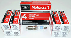 Motorcraft SP-479 spark plug front view showing compact electrode design for reliable ignition