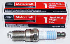 Motorcraft SP-479 spark plug side view highlights construction for durable performance