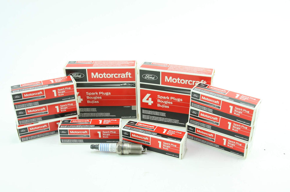 Motorcraft SP-493 spark plug close-up showing precision threads for reliable ignition
