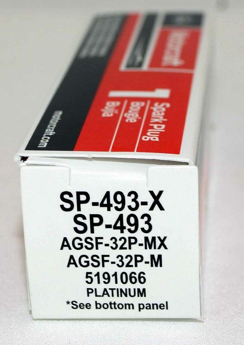 Pack of eight Motorcraft SP-493 plugs ready for maintenance
