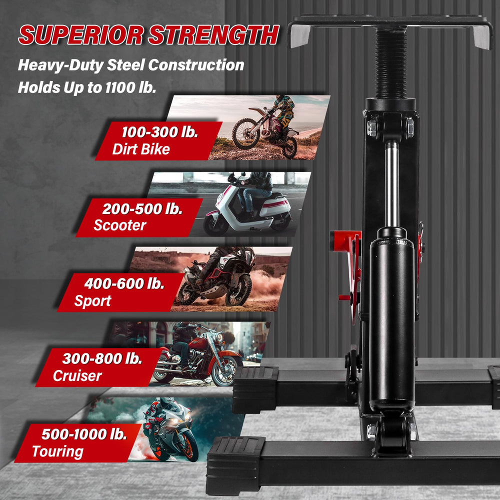 Motoroff universal-fit stand works with most dirt bikes