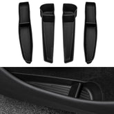 Motrobe Model Y Juniper door pocket liner close-up showing precise fit and anti-slip surface