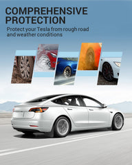 Motrobe mudflap edge profile ensures a sleek, secure fit for Model 3.