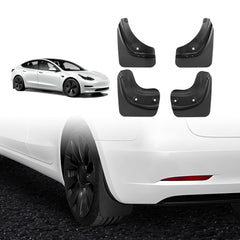 Motrobe Tesla Model 3 mudflap front-left protects paint from road debris during daily driving.