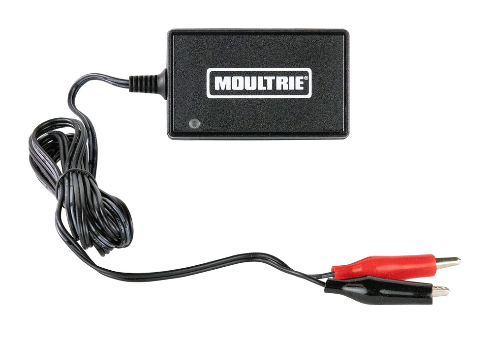 Moultrie 6V/12V feeder battery charger with LED indicators for safe, field-ready charging