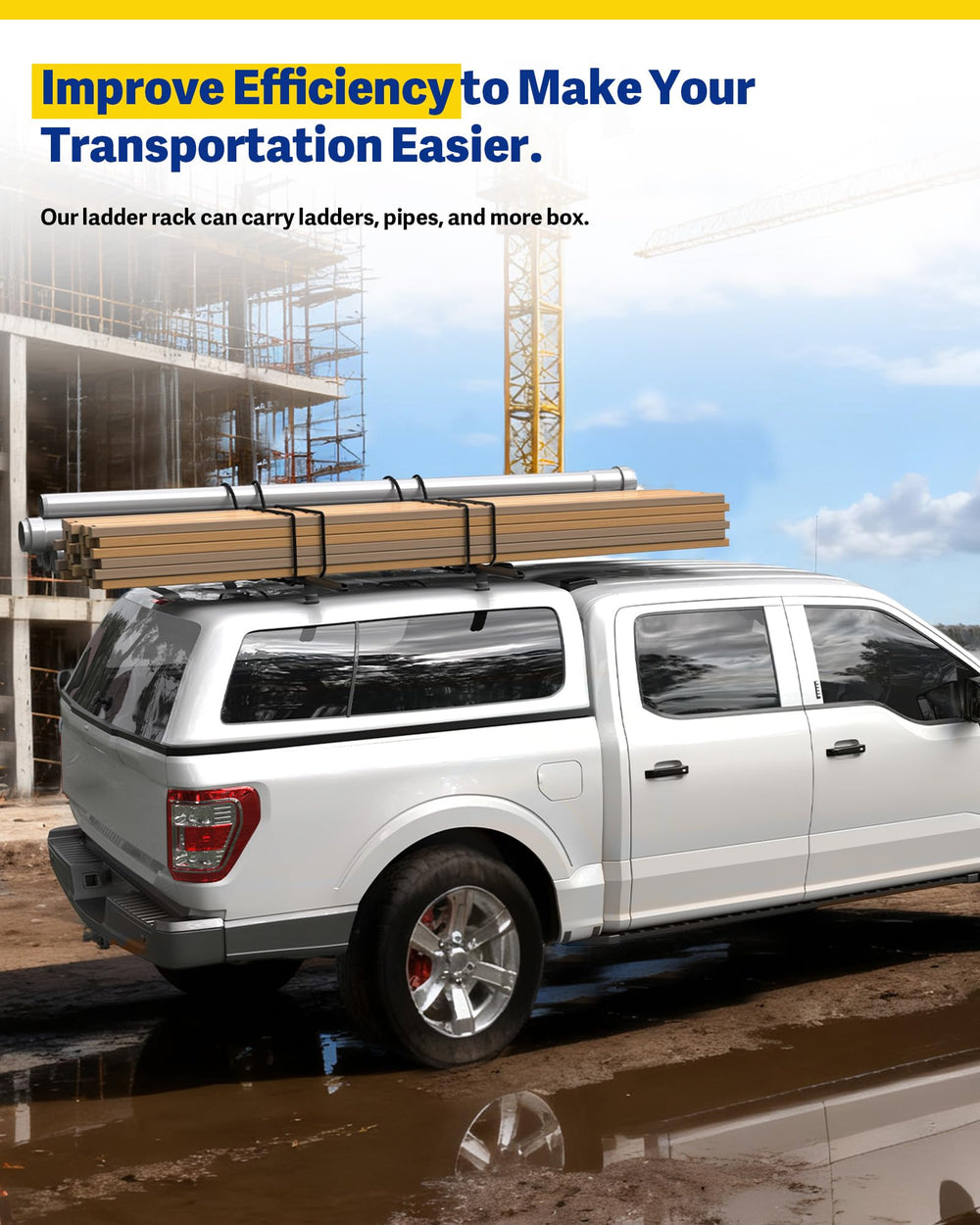 Mountainpeak 500 lb capacity rack supports heavy gear on the go.
