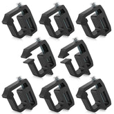 moveland 8 Pcs Camper Shell Clamps securing no-drill mounting on trucks