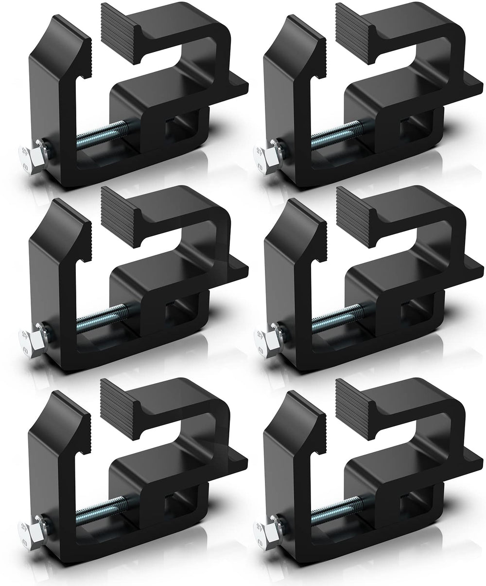 Moveland camper shell clamps enabling drill-free installation with a secure grip.