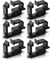 Moveland camper shell clamps enabling drill-free installation with a secure grip.