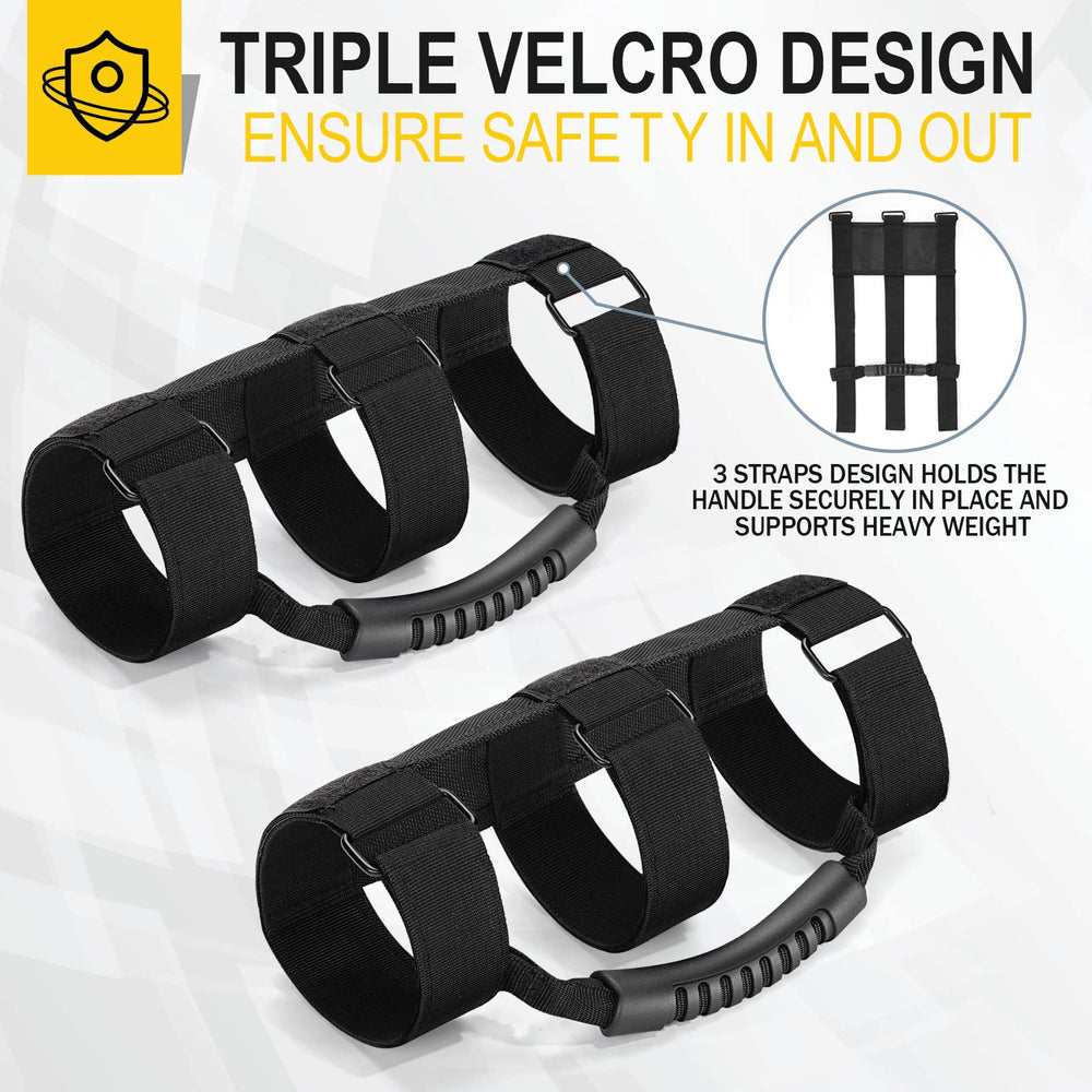 driver-side moveland grab handle on Jeep Wrangler improves entry stability