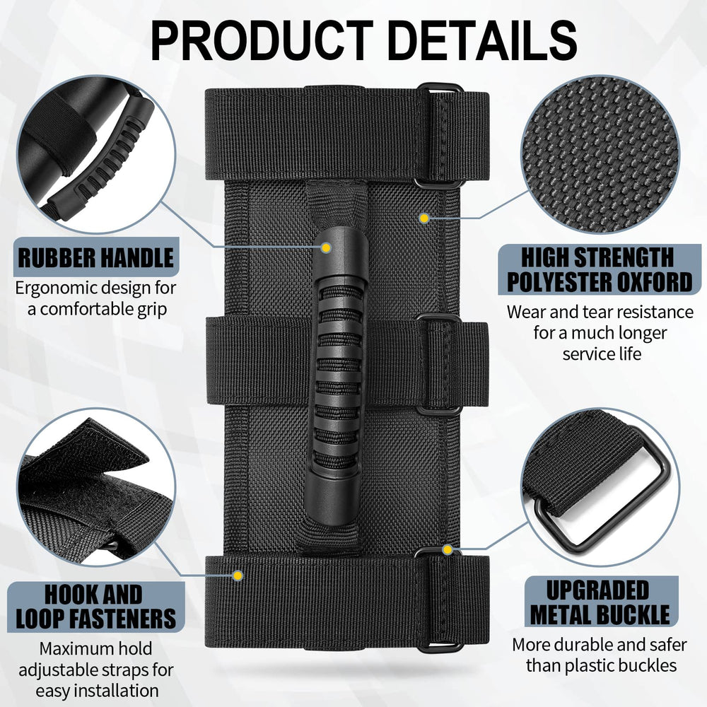 moveland grab bar handle quick-install 3-strap design for secure mounting