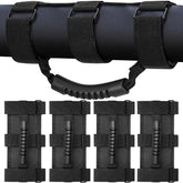 moveland grab bar handle fitted on Wrangler, secure grip during off-road climbs
