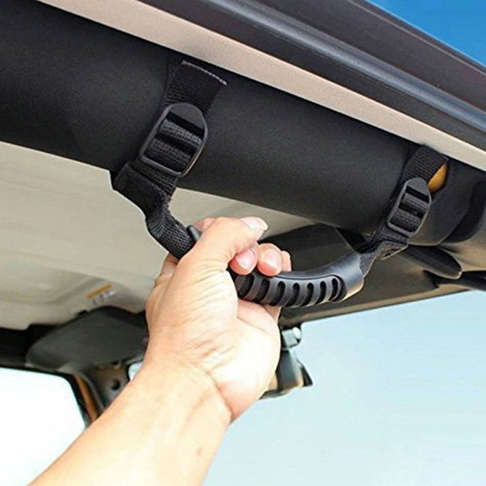 Moveland black finish detail complements jeep interiors and roll bars
