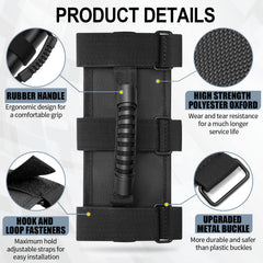 moveland grab handle on jeep roll bar showing universal fit compatibility
