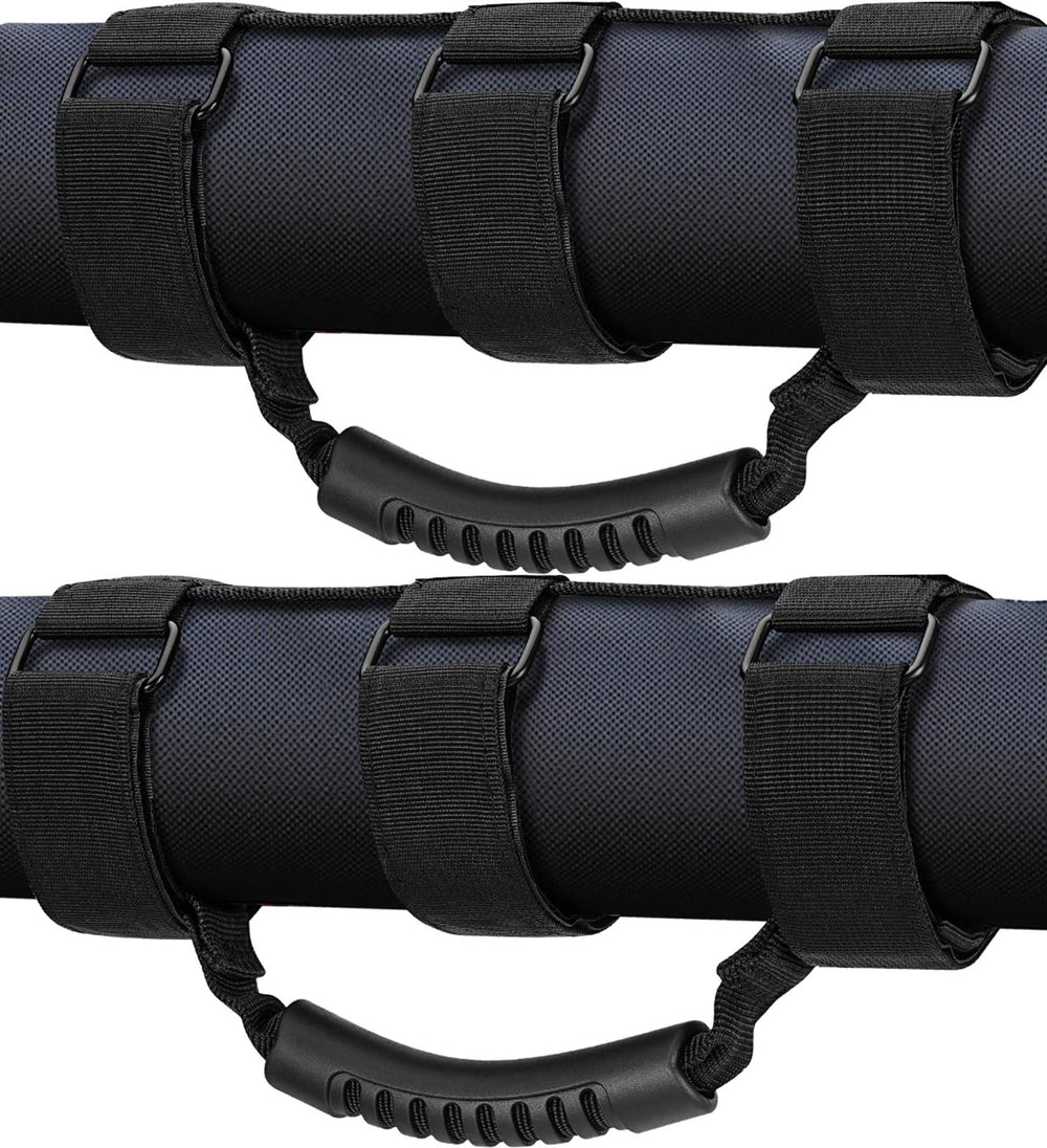 moveland grab handle set on Jeep Wrangler for secure grip during off-road use