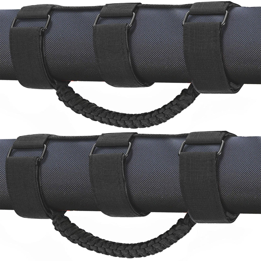 Moveland roll-bar grab handle triple-strap closeup for secure off-road grip.