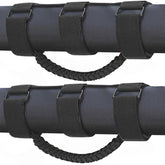 Moveland roll-bar grab handle triple-strap closeup for secure off-road grip.