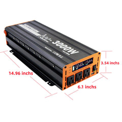 MOVFFGGRM 3000W inverter LED display for real time power readouts.