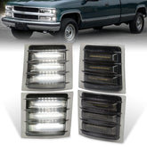 MOVOTOR LED front side-marker with smoked lens delivers bright 6000K white light.